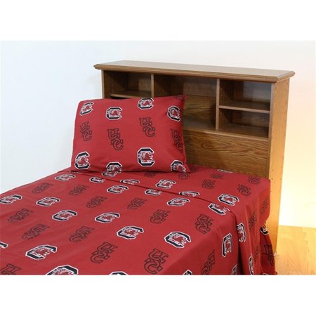 COLLEGE COVERS College Covers SCUSSFL South Carolina Printed Sheet Set Full- Solid SCUSSFL